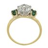 Image 9 : Antique 18k Gold & Platinum 2.02 ctw GIA European Diamond w/ Emerald 3 Stone Rin