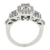 Image 2 : Solid 14k White Gold 1.46 ctw Radiant Diamond Engagement Ring