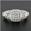 Image 8 : Solid 14k White Gold 1.46 ctw Radiant Diamond Engagement Ring