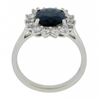 Image 2 : New 18K White Gold 3.22 ctw GIA NO HEAT Cushion Green Sapphire & Diamond Halo Ri
