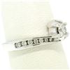 Image 4 : 14k White Gold 0.55 ctw Round Diamond Channel & Solitaire Twist Swirl Bypass Rin