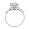 Image 8 : Vintage Platinum 1.50 ctw Round Solitaire w/ Baguette Diamond Engagement Ring