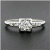 Image 8 : Vintage Jabel 18k Gold GIA 0.57 ctw European Diamond w/ Accents Engagement Ring