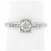 Image 9 : Vintage Jabel 18k Gold GIA 0.57 ctw European Diamond w/ Accents Engagement Ring