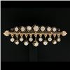 Image 2 : Vintage Victorian Revival 14k Rosy Gold 3.26 ctw Round Diamond Dangle Pin Brooch
