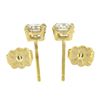 Image 4 : NEW Classic 14k Yellow Gold 0.82 ctw Round Brilliant Diamond Prong Stud Earrings