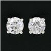 Image 3 : NEW Classic 14k White Gold 0.50 ctw Round Brilliant Diamond 4-Prong Stud Earring