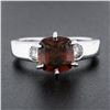 Image 8 : Solid 14K White Gold Cushion Citrine Solitaire & 0.40 ctw Diamond Cocktail Ring