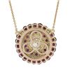 Image 7 : 18k Rose Gold 7.32 ctw Ruby & Diamond Round Pendant 19.5" By the Yard Necklace