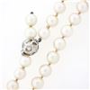 Image 5 : Cultured Pearl Strand Necklace w/ 14k White Gold Adjustable Length Cage Clasp