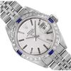 Image 1 : Rolex Ladies Stainless Steel Silver Index Dial Diamond And Sapphire Date Watch
