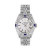 Image 2 : Rolex Ladies Stainless Steel Silver Index Dial Diamond And Sapphire Date Watch