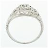 Image 8 : Antique Art Deco 18k Gold Dome Filigree Engraved 0.52 ctw European Diamond Ring