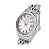 Image 3 : Rolex Ladies Stainless Steel Silver Index White Gold Fluted Bezel Date Watch