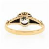 Image 8 : Antique Victorian 18k Gold GIA European Diamond Flower Basket Engagement Ring
