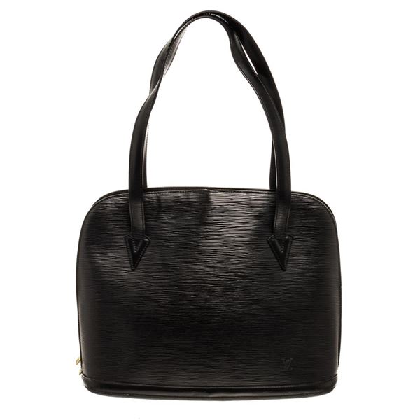 Louis Vuitton Black Epi Leather Lussac Shoulder Bag