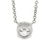 Image 6 : NEW Classic 14k White Gold 0.57 ctw Round Prong Diamond Solitaire Pendant Neckla