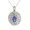 Image 1 : 2.35 ctw Tanzanite and 3.87 ctw Diamond Ring - 14KT White Gold