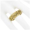Image 3 : Schluep Handmade Solid 18k Yellow Gold 9.1mm Textured Eternity Wide Band Ring