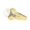 Image 6 : 14K Yellow Gold Large 12.58mm South Sea Pearl Ring w/ Baguette & Round Diamonds
