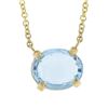 Image 6 : New 14k Yellow Gold 2.46 ctw Oval Aquamarine Pendant & 16" or 18" Adjustable Cha