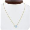 Image 7 : New 14k Yellow Gold 2.46 ctw Oval Aquamarine Pendant & 16" or 18" Adjustable Cha