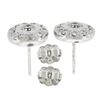 Image 4 : 18k White Gold 0.80 ctw Round Brilliant Cut Diamond Halo Cluster Stud Earrings