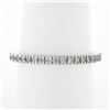 Image 1 : 14k White Gold 0.55 ctw Prong Round Diamond Thin Stack Wedding Eternity Band Rin