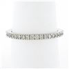 Image 3 : 14k White Gold 0.55 ctw Prong Round Diamond Thin Stack Wedding Eternity Band Rin