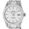 Image 1 : Rolex Mens Stainless Steel Silver Index 36MM Diamond Datejust Wristwatch