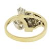 Image 3 : Vintage 14k Yellow Gold 0.90 ctw Prong & Pave Set Diamond Statement Cocktail Rin