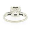 Image 7 : Vintage 14k White Gold Illusion Prong Old Transitional Diamond Engagement Ring