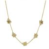 Image 4 : 18k Gold GIA 2 ctw GIA Colored Pink Yellow Diamond Flower Station Necklace Chain