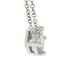 Image 4 : NEW 14k White Gold 0.41 ctw Princess Diamond Solitaire Petite Pendant Necklace