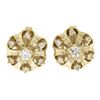 Image 1 : 14k Yellow Gold 0.50 ctw Round Brilliant Diamond Polished Flower Stud Earrings