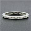 Image 5 : Antique Art Deco Solid Platinum .50 ctw Channel Diamond Eternity Stack Band Ring
