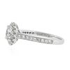 Image 4 : New 14k White Gold 1.59 ctw GIA Round Diamond w/ Halo Classic Engagement Ring