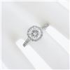 Image 6 : New 14k White Gold 1.59 ctw GIA Round Diamond w/ Halo Classic Engagement Ring