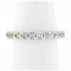 Image 3 : Classic 14k White Gold 1.60 ctw Shared Prong Set Round Diamond Eternity Band Rin
