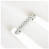 Image 6 : Classic 14k White Gold 1.60 ctw Shared Prong Set Round Diamond Eternity Band Rin