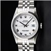 Image 1 : Rolex Mens Stainless Steel White Roman Smooth Bezel Datejust Datejust Wristwach