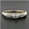 Image 7 : Antique Gold & Palladium Old European Cut Diamond Solitaire Engagement Ring