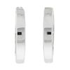 Image 3 : NEW Classic 14k White Gold .20 ctw Pave Diamond 12.2mm Petite Huggie Hoop Earrin