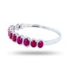 Image 2 : 18.44 ctw BURMESE Ruby and 1.34 ctw Diamond Platinum Bangle (GIA CERTIFIED)