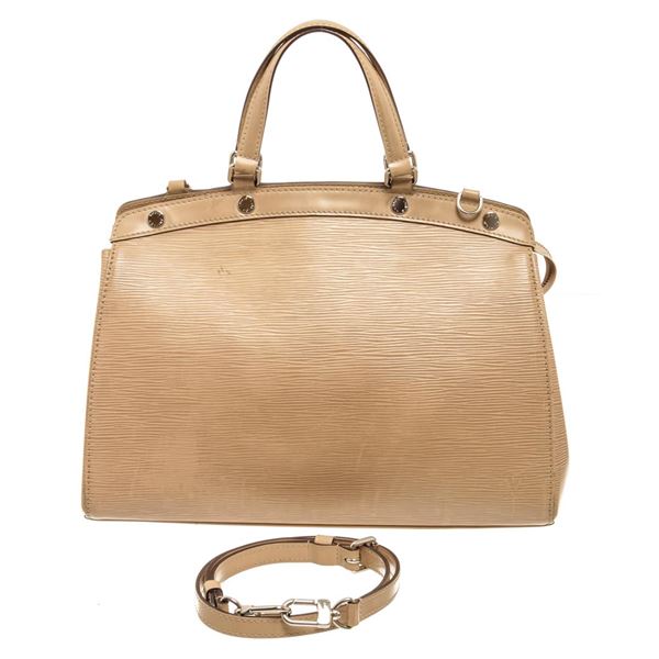 Louis Vuitton Beige Epi Leather Brea MM Satchel Shoulder Bag
