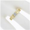 Image 7 : New 18K Gold .49 ctw Square Princess Channel Flush Set Diamond Solitaire Band Ri