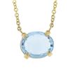 Image 6 : New 14k Yellow Gold 2.46 ctw Oval Aquamarine Pendant & 16" or 18" Adjustable Cha