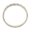 Image 7 : Antique 18K White Gold .08 ctw Pave Diamond Engraved Scroll Work Stack Band Ring