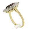 Image 1 : Vintage 14k Gold 1.57 ctw Marquise Garnet & Old Single Diamond Halo Cocktail Rin