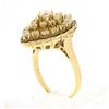 Image 9 : Vintage 14k Yellow Gold 1.12 ctw Round Diamond Black Enamel Navette Marquise Rin